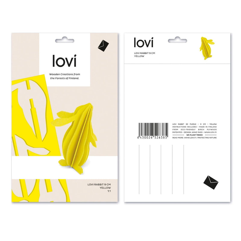 Lovi RABBIT (4.7"/ 12 cm) in yellow packaging