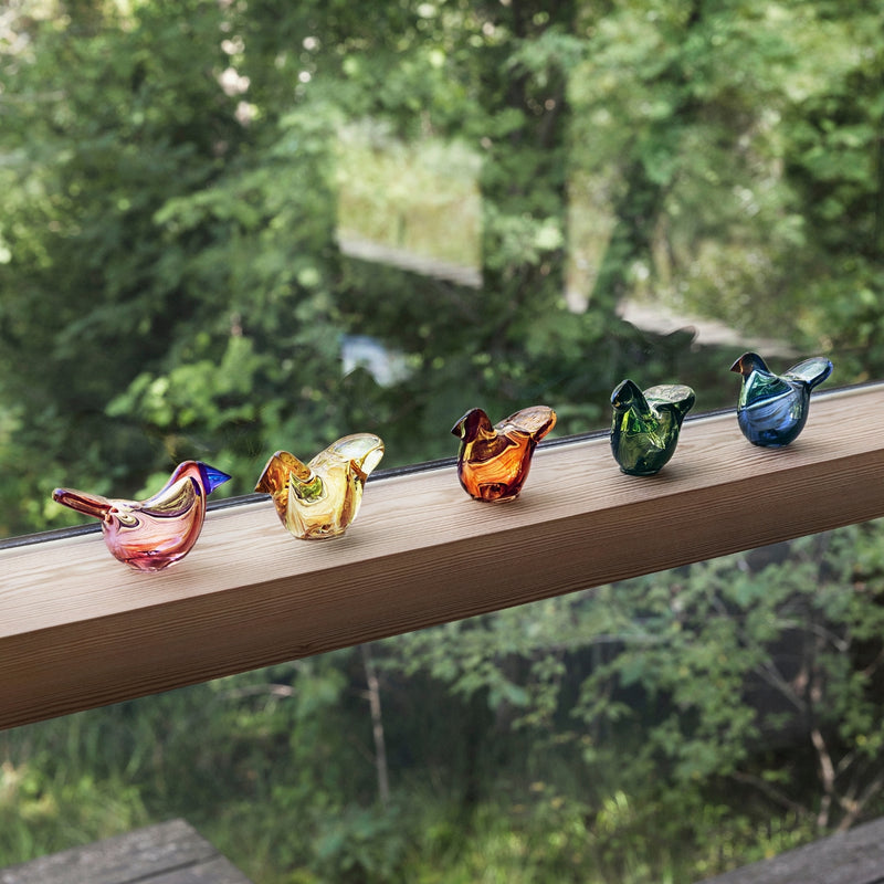 Iittala BIRDS by TOIKKA Flycatcher glass bird collection in 5 different colors