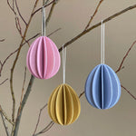 Lovi Easter eggs (2.8" / 7 cm) in color mix hanging on a willow branch