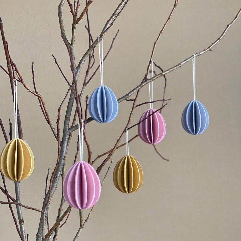 Lovi Easter Eggs (1.8" / 4.5 cm) in color mix on willow branch