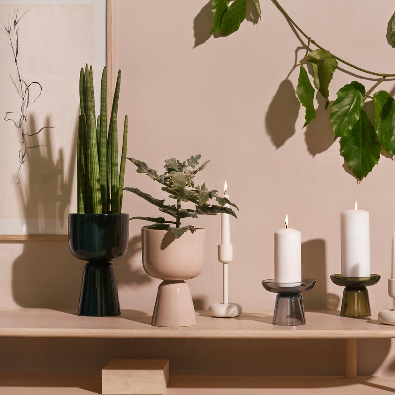 nappula plant pot Iittala NAPPULA Plant Pot in White, Brown, Dark Green and Beige Colors