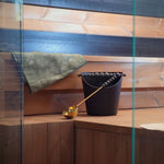 Aarikka ELF Sauna Linen-Cotton Seat Cover in the sauna