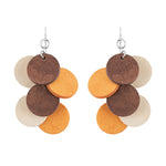Aarikka JUOLUKKA Earrings in brown, beige and orange