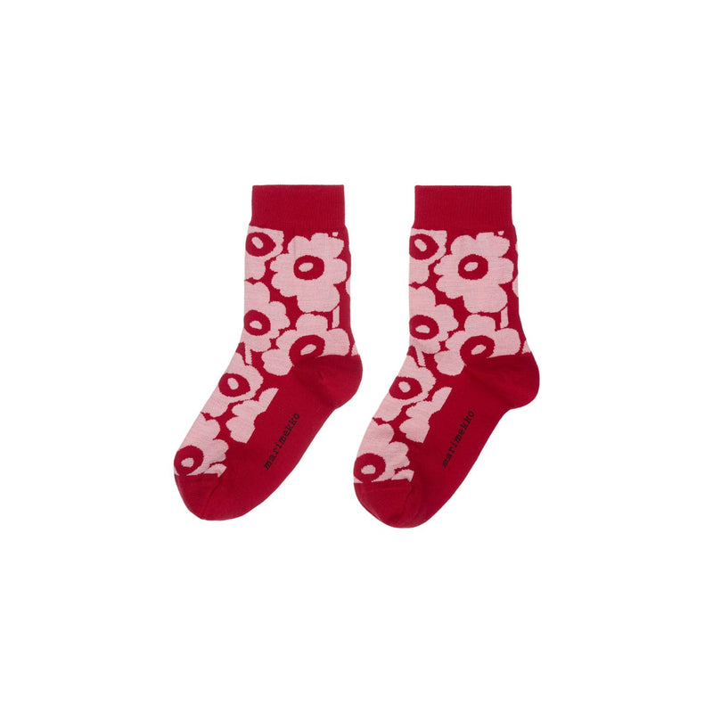 Marimekko KUUSI UNIKKO Merino Wool Holiday Socks Red