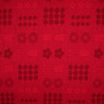Aarikka HELMI Linen-Cotton Tablecloth red pattern close up
