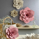 Lovi DECOR FLOWER arrangement in light pink and natural wood