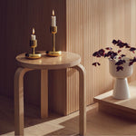 Iittala NAPPULA Candle Holder Set (S/2) | Limited Edition on Artek stool with Nappula plant holder