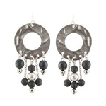 Aarikka PAULA Earrings in silver and black