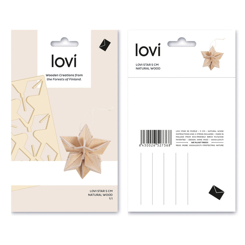 Lovi MINI-STAR (5 cm / 2") Natural Packaging