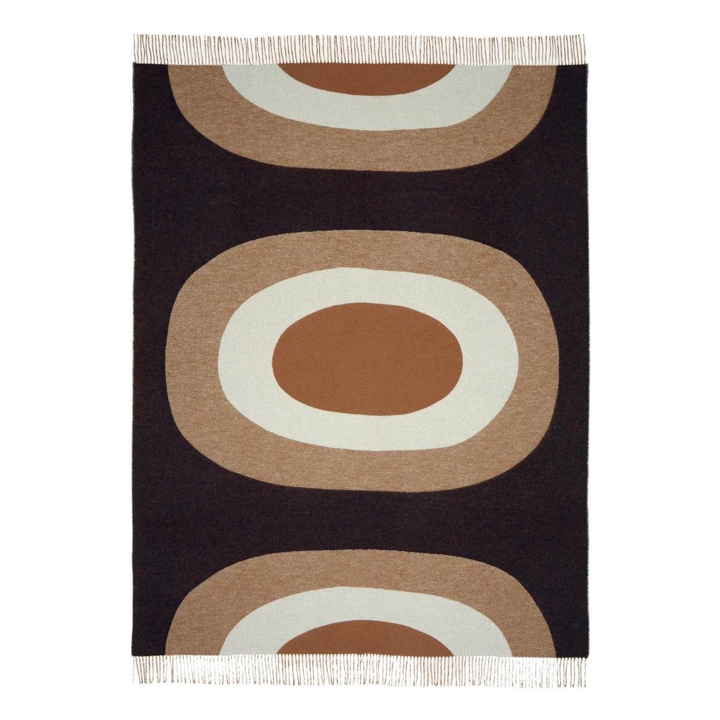 Marimekko MELOONI Cotton-Wool Throw brown