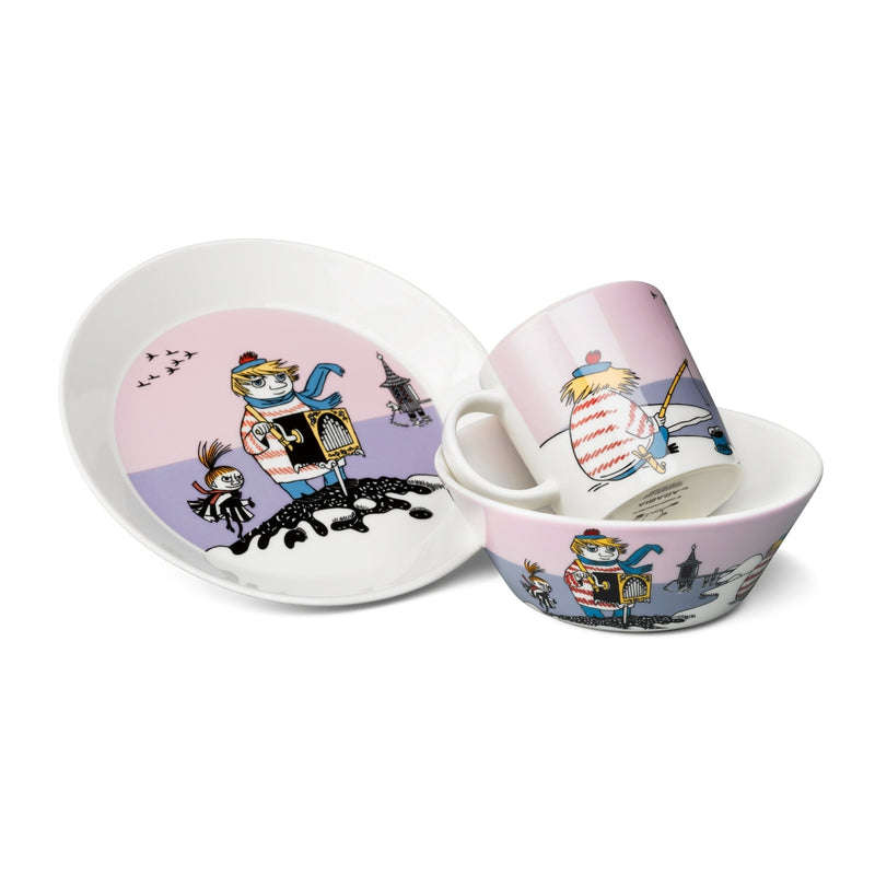 Arabia MOOMIN violet TOOTICKY Plate, Bowl and Mug