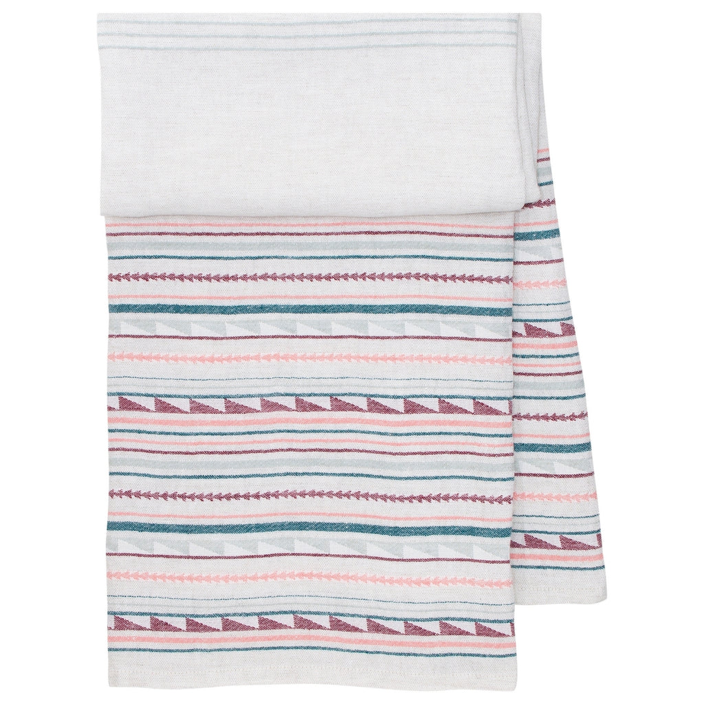 Lapuan Kankurit WATAMU 100% Linen Tablecloth & Throw Grey - Bordeaux color