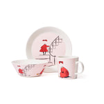 Arabia MOOMIN  pink NINNY Plate, Mug and Bowl