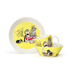 Arabia MOOMIN yellow MISABEL bowl, plate and mug