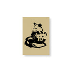 Teemu Järvi FOX TALES Art Card of cuddling foxes