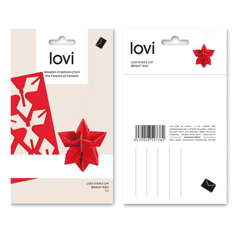 Lovi MINI-STAR (5 cm / 2") Red Packaging