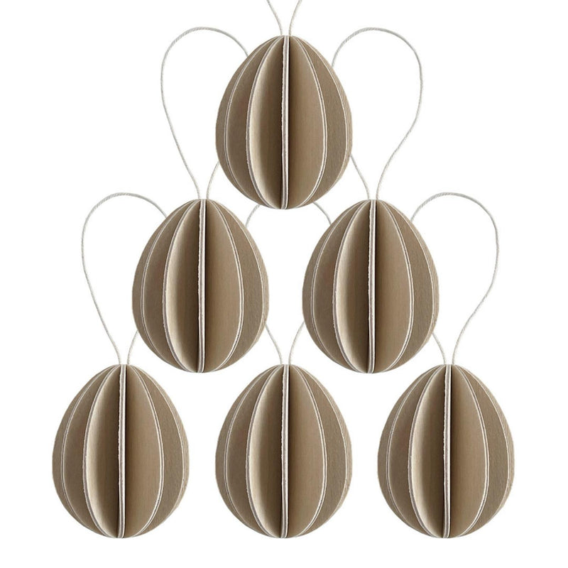 Lovi Easter Eggs (1.8" / 4.5 cm) in natural wood with strings
