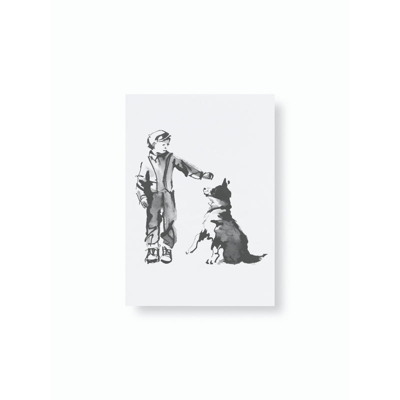 Teemu Järvi ADVENTURER "Best Friend" Mini Poster / Art Card black and white