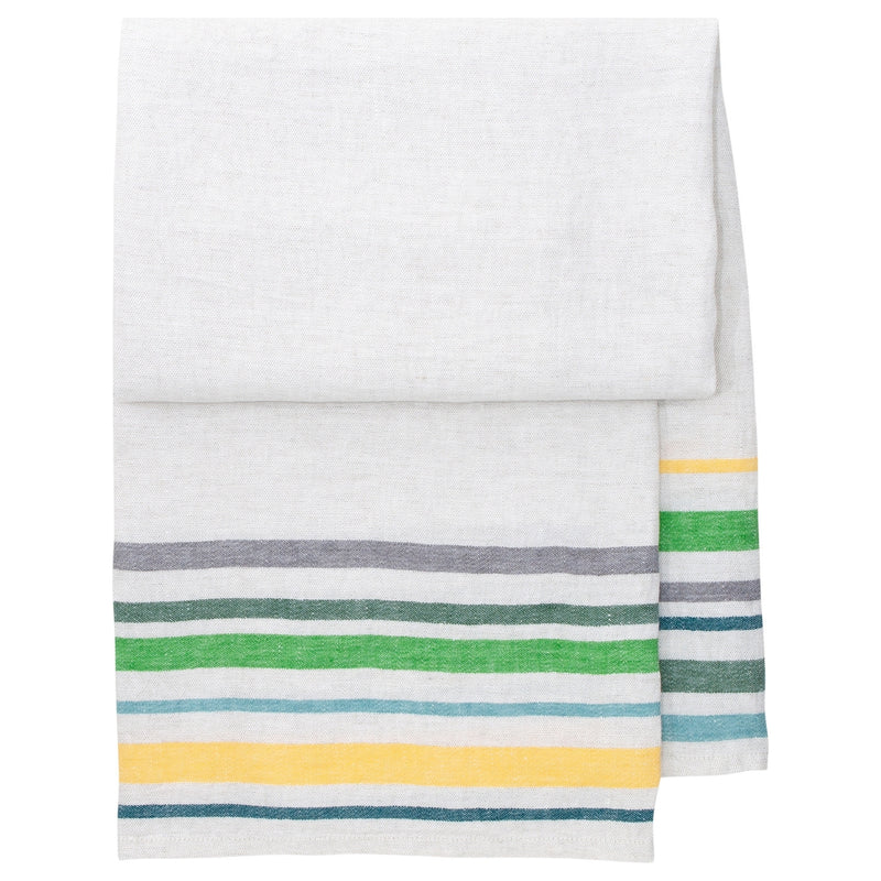 Lapuan Kankurit LEWA 100% Traceable European Linen Beach Towel in Yellow-Green Color Weaved in Finland