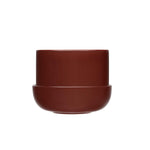 Iittala NAPPULA Plant Pot with Saucer in brown color