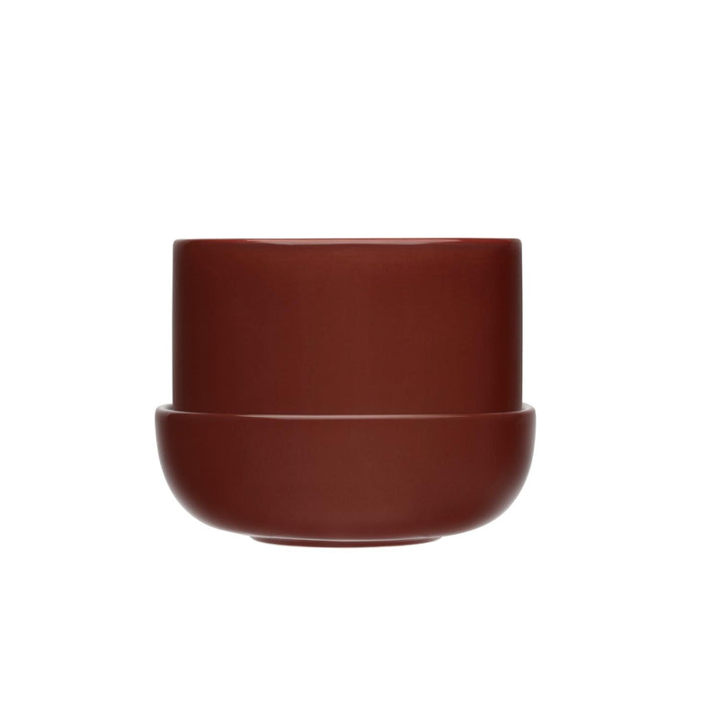 Iittala NAPPULA Plant Pot with Saucer in brown color