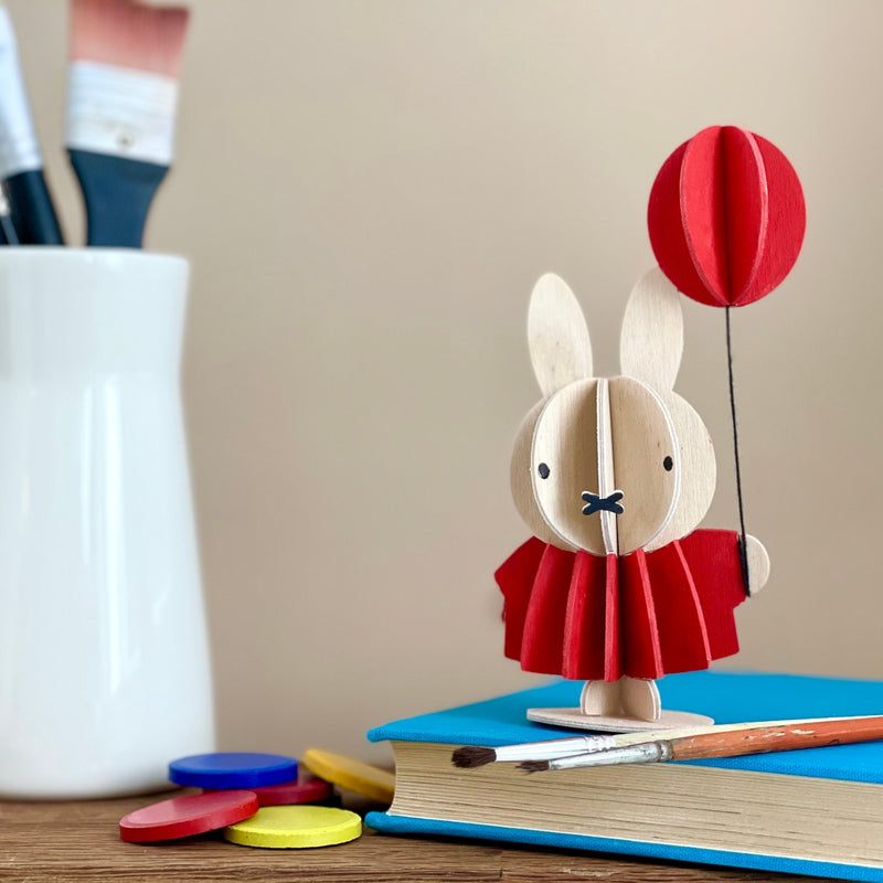 Lovi MIFFY & BALLOON (5.3" / 13.5 cm) colored in red