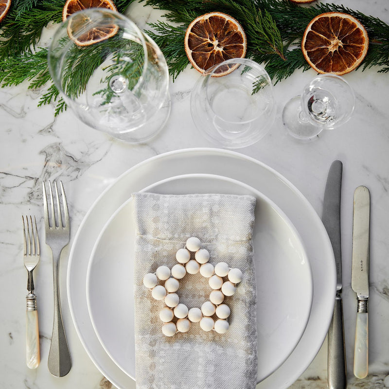 Aarikka HELMI Linen-Cotton Towel on a plate