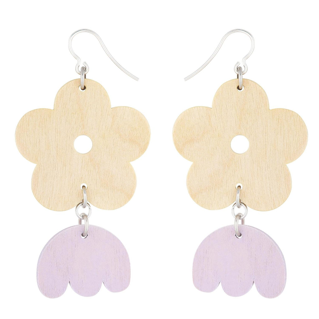 Aarikka LEMPI Earrings in light yellow and lavender