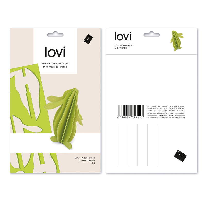 Lovi RABBIT (4.7"/ 12 cm) Green Packaging