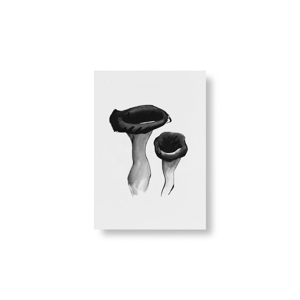 Teemu Järvi BLACK TRUMPET MUSHROOM Art Card (5.8" x 8.3")